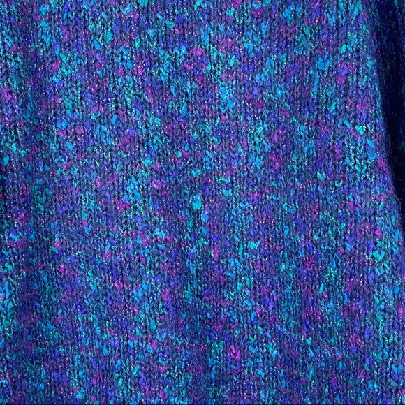 Vintage Valerie Stevens Speckled Blue and Purple Sweater - Picture 3 of 4
